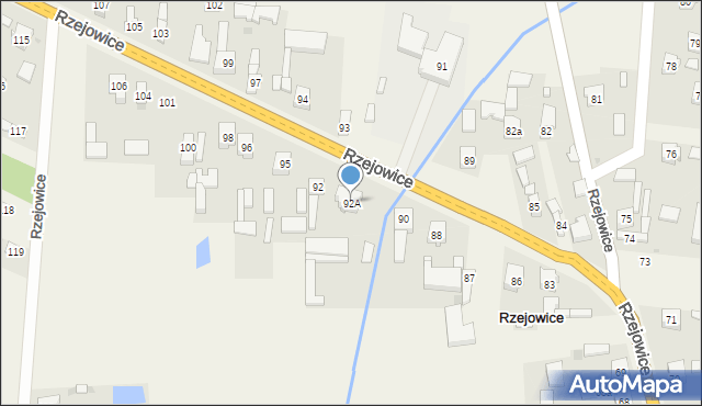 Rzejowice, Rzejowice, 92A, mapa Rzejowice