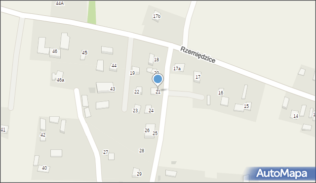 Rzemiędzice, Rzemiędzice, 21, mapa Rzemiędzice