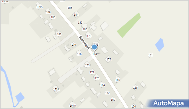Rzemień, Rzemień, 174, mapa Rzemień