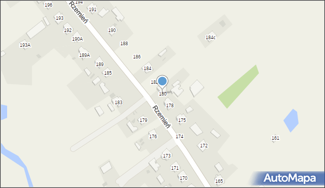 Rzemień, Rzemień, 180, mapa Rzemień
