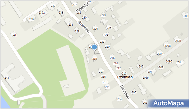 Rzemień, Rzemień, 221, mapa Rzemień