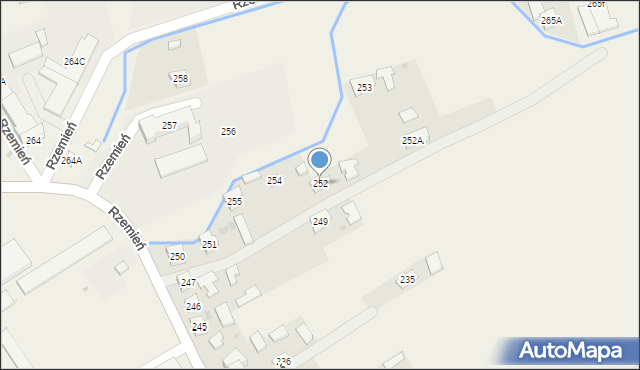 Rzemień, Rzemień, 252, mapa Rzemień