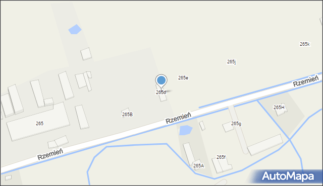 Rzemień, Rzemień, 265d, mapa Rzemień