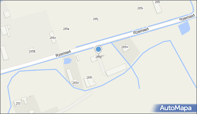 Rzemień, Rzemień, 265g, mapa Rzemień