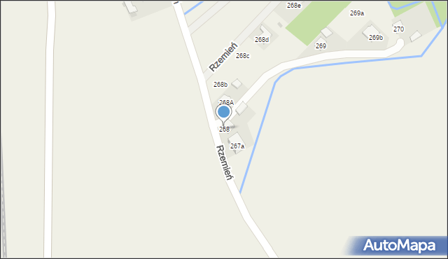 Rzemień, Rzemień, 268, mapa Rzemień