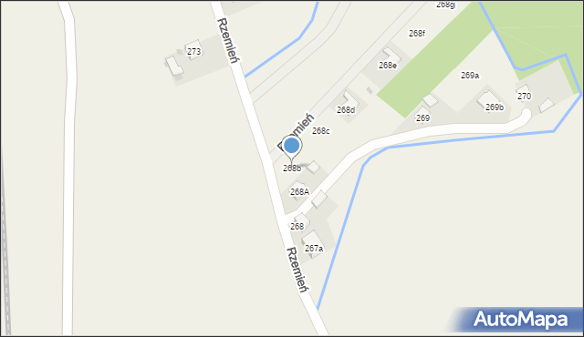 Rzemień, Rzemień, 268b, mapa Rzemień