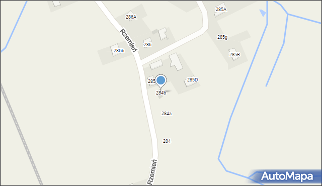Rzemień, Rzemień, 284b, mapa Rzemień