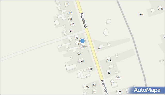 Rzemień, Rzemień, 46, mapa Rzemień