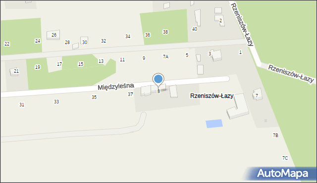 Rzeniszów, Rzeniszów-Łazy, 8, mapa Rzeniszów