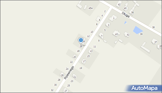 Rzeniszów, Rzewnego, 16, mapa Rzeniszów