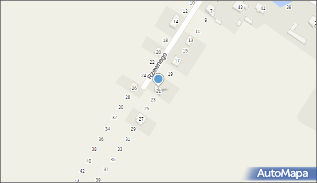 Rzeniszów, Rzewnego, 21, mapa Rzeniszów