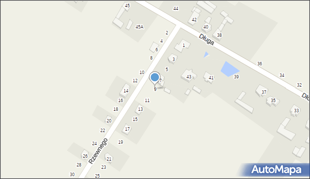 Rzeniszów, Rzewnego, 9, mapa Rzeniszów