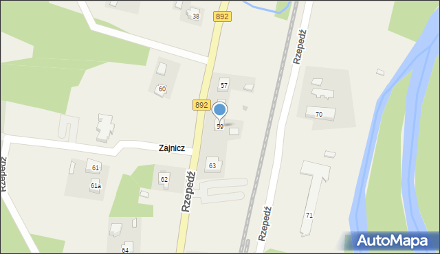Rzepedź, Rzepedź, 59, mapa Rzepedź
