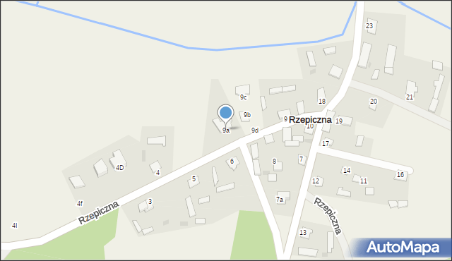 Rzepiczna, Rzepiczna, 9a, mapa Rzepiczna