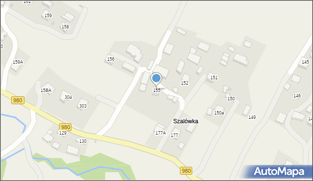 Rzepiennik Biskupi, Rzepiennik Biskupi, 155, mapa Rzepiennik Biskupi