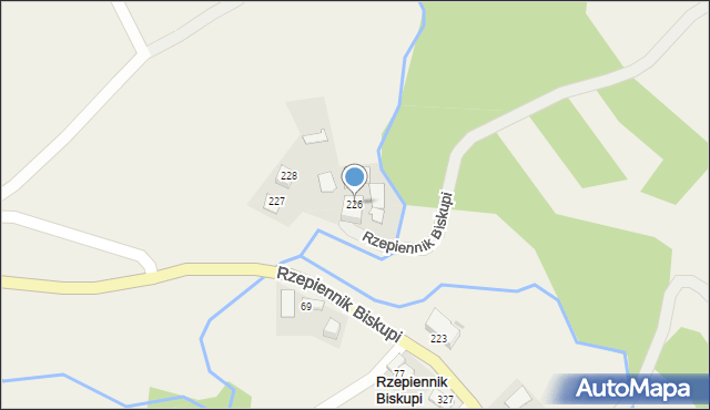 Rzepiennik Biskupi, Rzepiennik Biskupi, 226, mapa Rzepiennik Biskupi