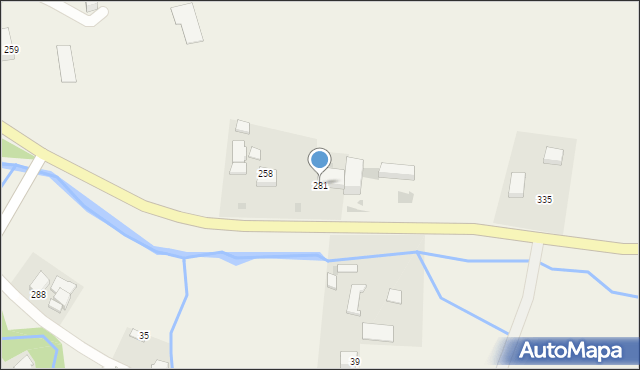 Rzepiennik Biskupi, Rzepiennik Biskupi, 281, mapa Rzepiennik Biskupi