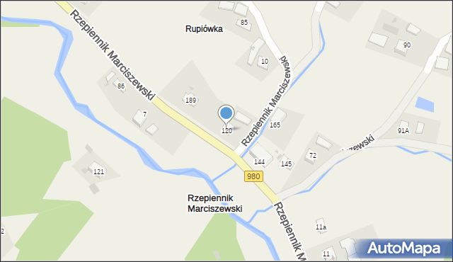 Rzepiennik Marciszewski, Rzepiennik Marciszewski, 120, mapa Rzepiennik Marciszewski