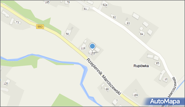 Rzepiennik Marciszewski, Rzepiennik Marciszewski, 133, mapa Rzepiennik Marciszewski