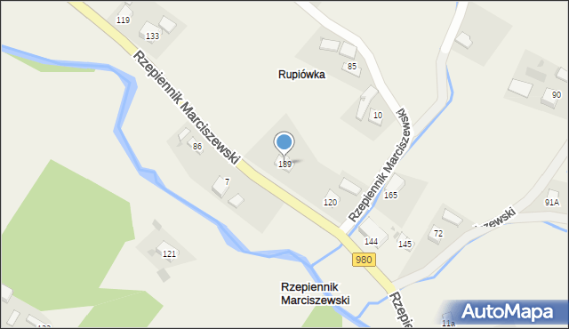 Rzepiennik Marciszewski, Rzepiennik Marciszewski, 189, mapa Rzepiennik Marciszewski