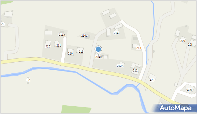 Rzepiennik Strzyżewski, Rzepiennik Strzyżewski, 214A, mapa Rzepiennik Strzyżewski