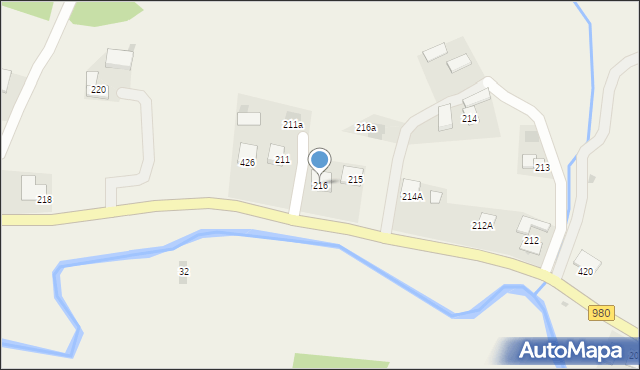 Rzepiennik Strzyżewski, Rzepiennik Strzyżewski, 216, mapa Rzepiennik Strzyżewski