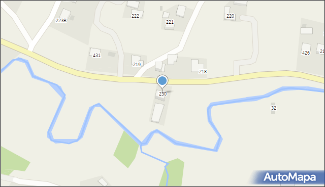 Rzepiennik Strzyżewski, Rzepiennik Strzyżewski, 230, mapa Rzepiennik Strzyżewski
