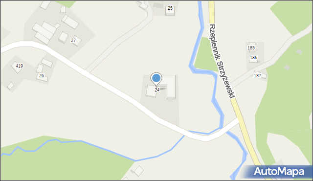 Rzepiennik Strzyżewski, Rzepiennik Strzyżewski, 24, mapa Rzepiennik Strzyżewski