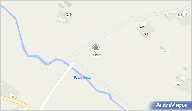 Rzepiennik Strzyżewski, Rzepiennik Strzyżewski, 245b, mapa Rzepiennik Strzyżewski