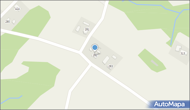 Rzepiennik Strzyżewski, Rzepiennik Strzyżewski, 282, mapa Rzepiennik Strzyżewski