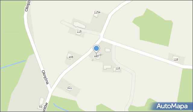 Rzepiennik Strzyżewski, Rzepiennik Strzyżewski, 440, mapa Rzepiennik Strzyżewski
