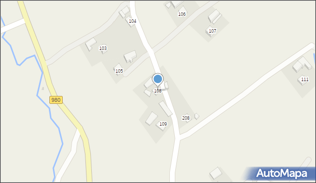 Rzepiennik Suchy, Rzepiennik Suchy, 108, mapa Rzepiennik Suchy