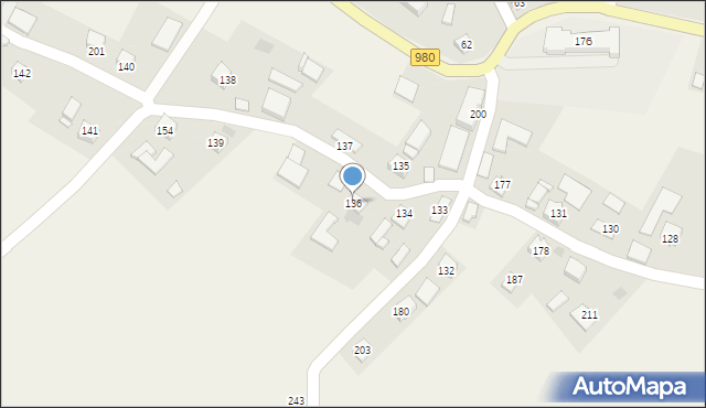 Rzepiennik Suchy, Rzepiennik Suchy, 136, mapa Rzepiennik Suchy