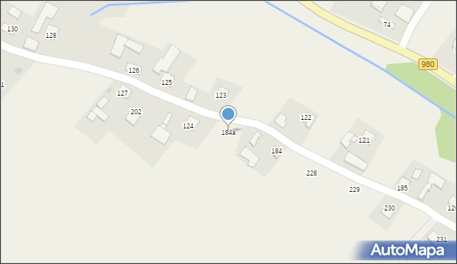 Rzepiennik Suchy, Rzepiennik Suchy, 184a, mapa Rzepiennik Suchy