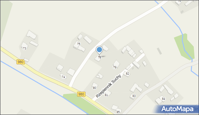 Rzepiennik Suchy, Rzepiennik Suchy, 78, mapa Rzepiennik Suchy