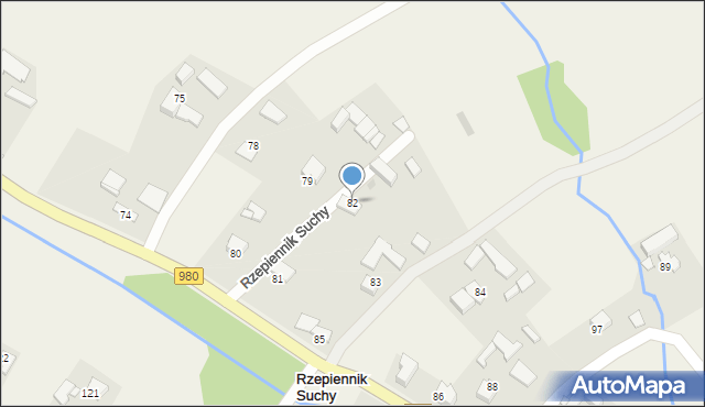 Rzepiennik Suchy, Rzepiennik Suchy, 82, mapa Rzepiennik Suchy