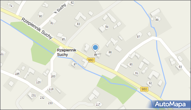 Rzepiennik Suchy, Rzepiennik Suchy, 86, mapa Rzepiennik Suchy
