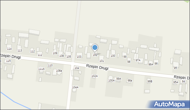 Rzepin Drugi, Rzepin Drugi, 102, mapa Rzepin Drugi