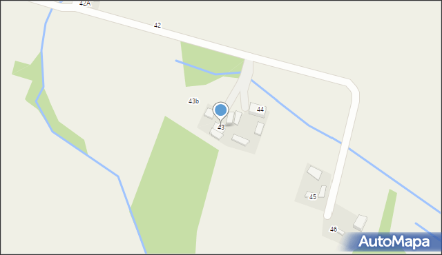 Rzepin-Kolonia, Rzepin-Kolonia, 43a, mapa Rzepin-Kolonia