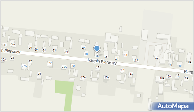 Rzepin Pierwszy, Rzepin Pierwszy, 16, mapa Rzepin Pierwszy