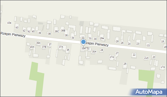 Rzepin Pierwszy, Rzepin Pierwszy, 33A, mapa Rzepin Pierwszy