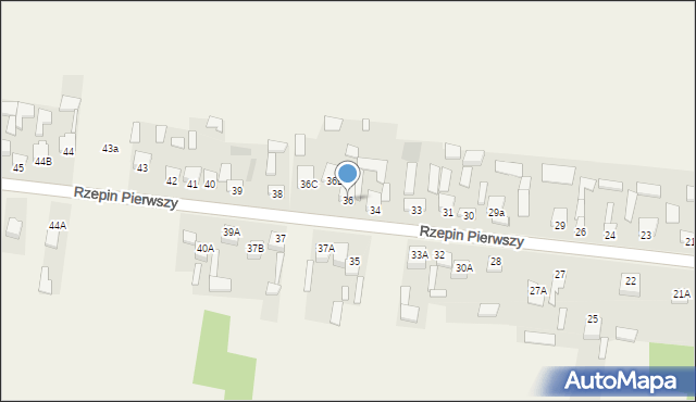 Rzepin Pierwszy, Rzepin Pierwszy, 36, mapa Rzepin Pierwszy