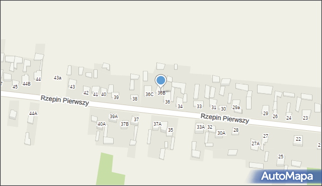 Rzepin Pierwszy, Rzepin Pierwszy, 36B, mapa Rzepin Pierwszy