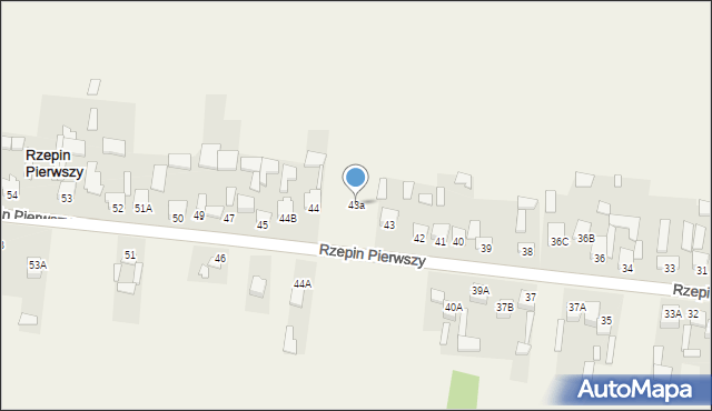 Rzepin Pierwszy, Rzepin Pierwszy, 43a, mapa Rzepin Pierwszy