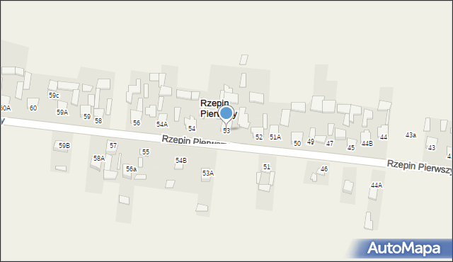Rzepin Pierwszy, Rzepin Pierwszy, 53, mapa Rzepin Pierwszy