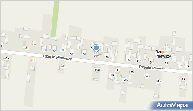 Rzepin Pierwszy, Rzepin Pierwszy, 59A, mapa Rzepin Pierwszy