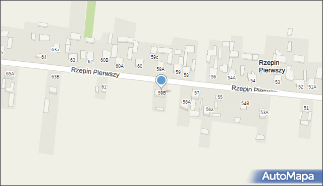 Rzepin Pierwszy, Rzepin Pierwszy, 59B, mapa Rzepin Pierwszy