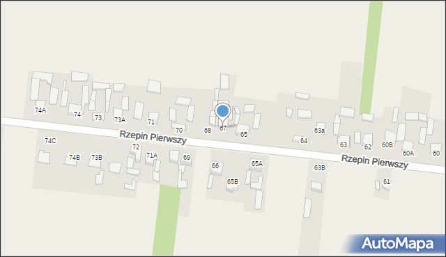 Rzepin Pierwszy, Rzepin Pierwszy, 67, mapa Rzepin Pierwszy