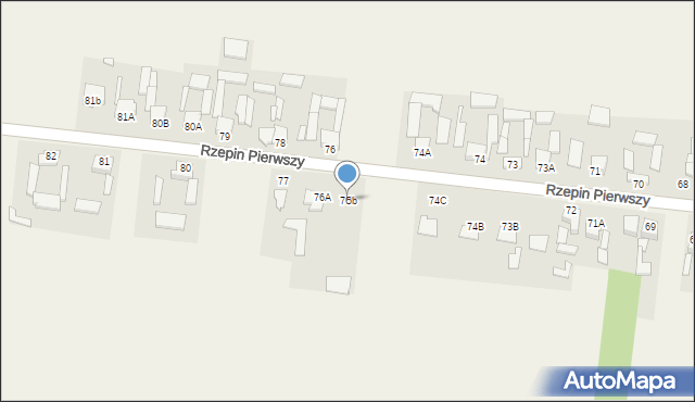 Rzepin Pierwszy, Rzepin Pierwszy, 76b, mapa Rzepin Pierwszy