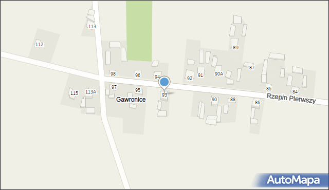 Rzepin Pierwszy, Rzepin Pierwszy, 93, mapa Rzepin Pierwszy